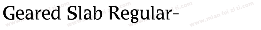 Geared Slab Regular字体转换
